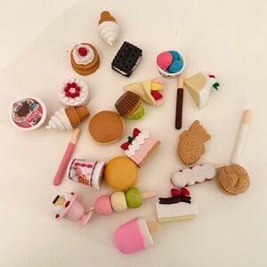 Japanese fun shaped erasers foods/desserts